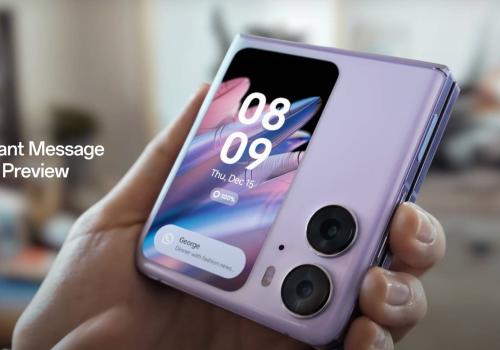 Foto del celular Oppo en versión morado