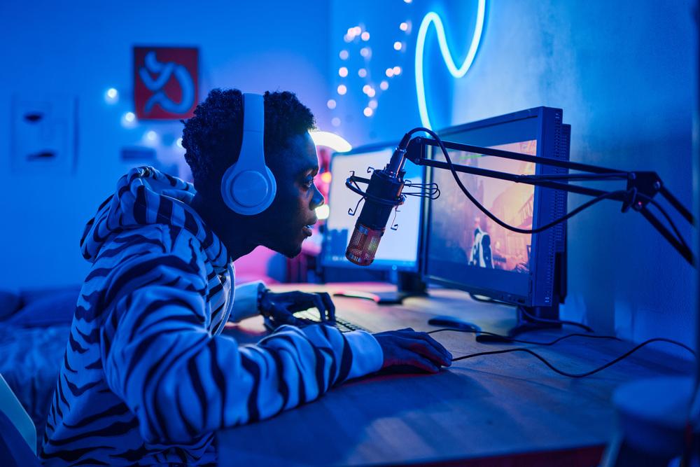 Niño jugando en el computador